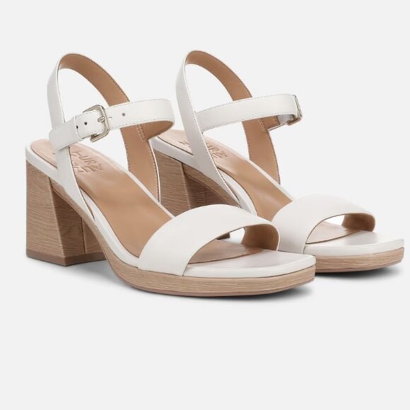 Naturalizer Rose Heeled Sandal Warm Light leather Size 8 - Picture 1 of 8